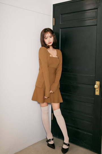 Knit Cardigan/One-Piece Set